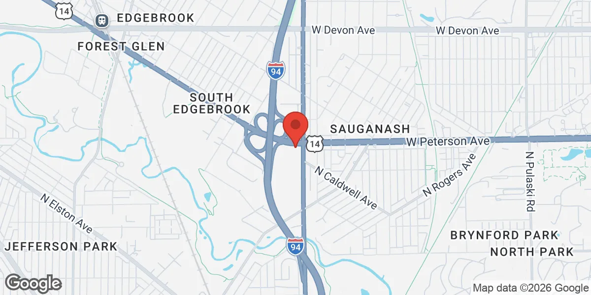 Map showing Chicago Male Clinic location