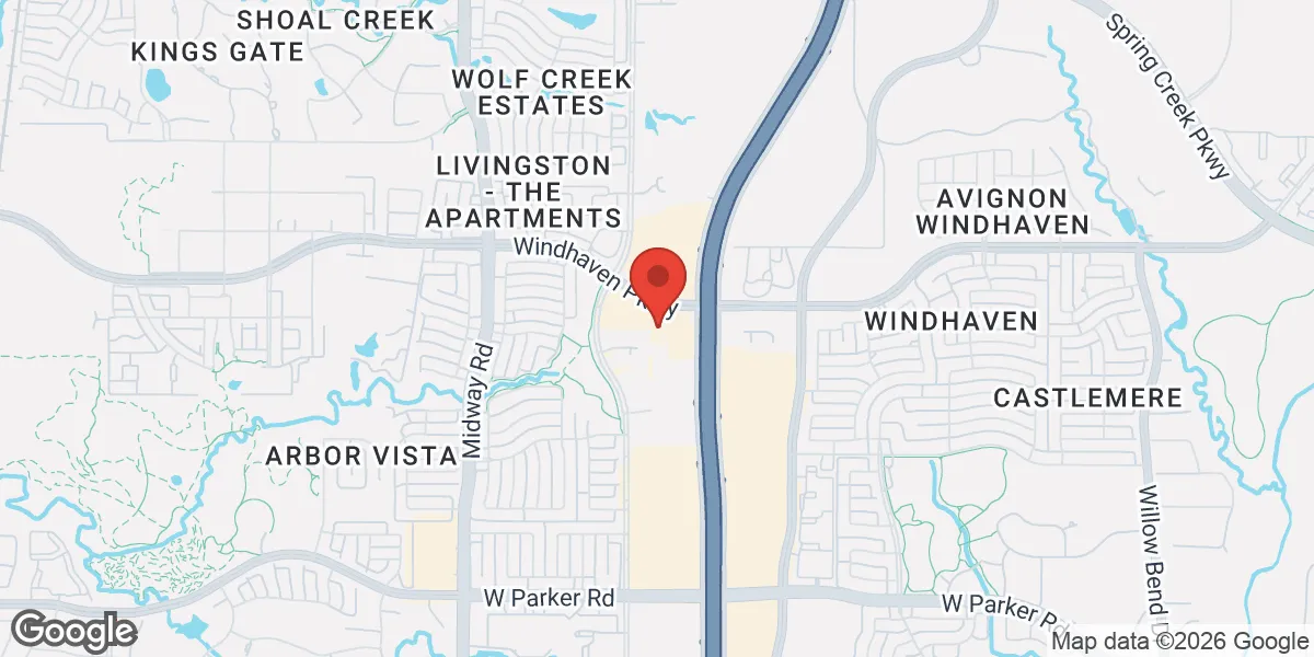 Map showing Low T Center Plano | Men's Health & TRT Clinic location