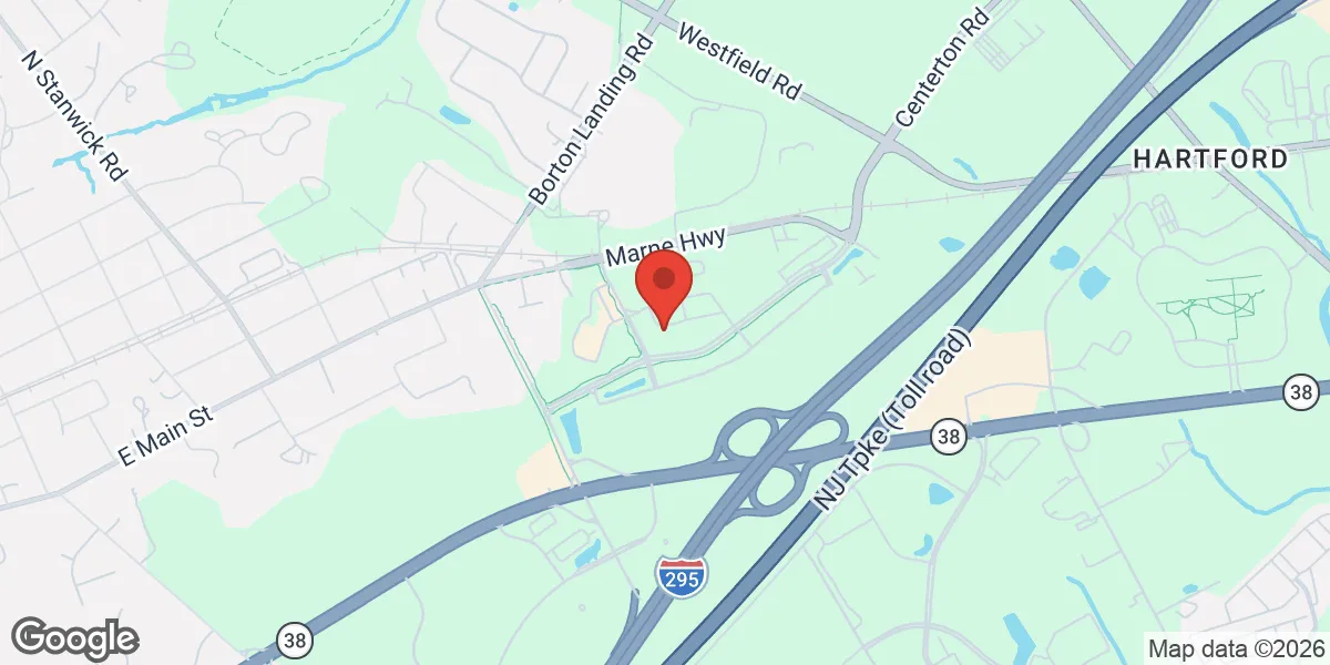 Map showing Exuberan by Virtua - Moorestown location