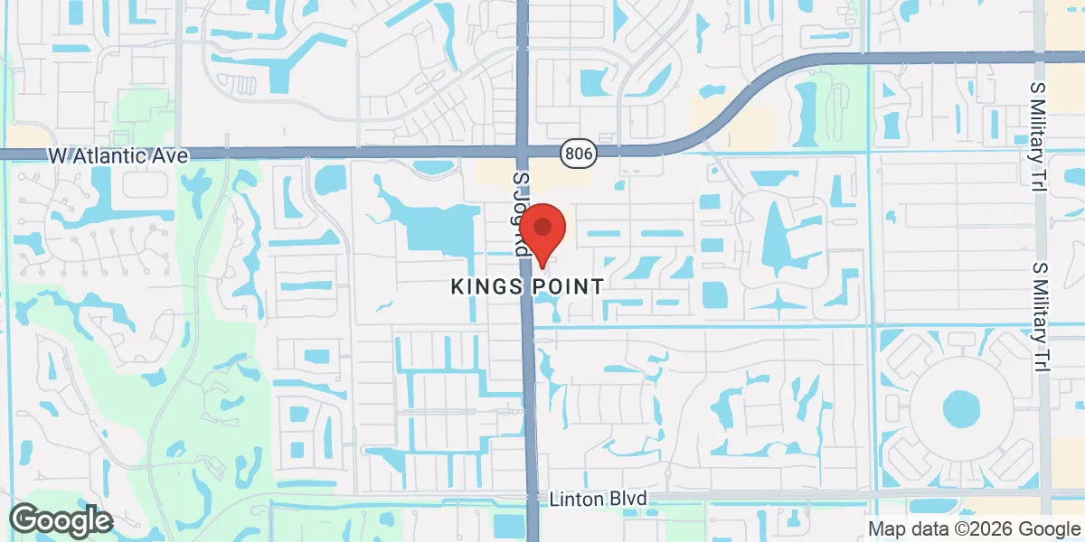 Map showing Gameday Men's Health Delray Beach TRT, Weight Loss, ED Clinic location