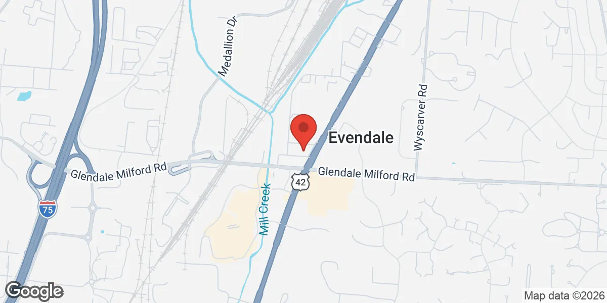 Map showing Gameday Men's Health North Cincinnati TRT Clinic location