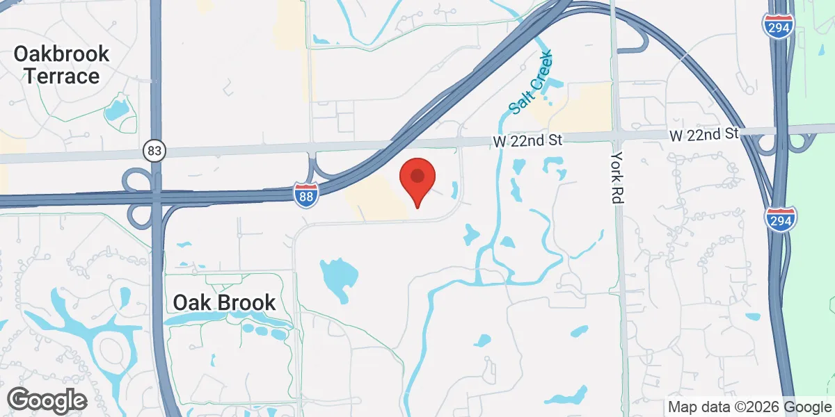Map showing Chicagoland Men’s Health - Oak Brook location