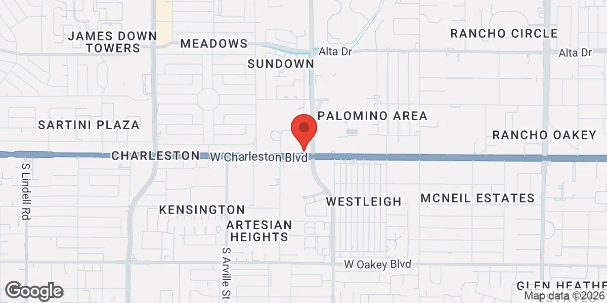 Map showing Healor Primary Care - Central Las Vegas location