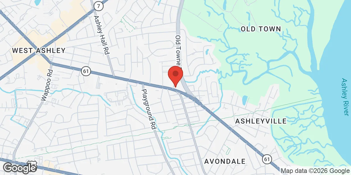 Map showing Charleston Testosterone location