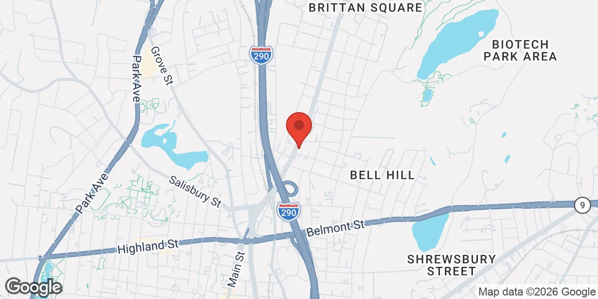 Map showing Boston Vitality location