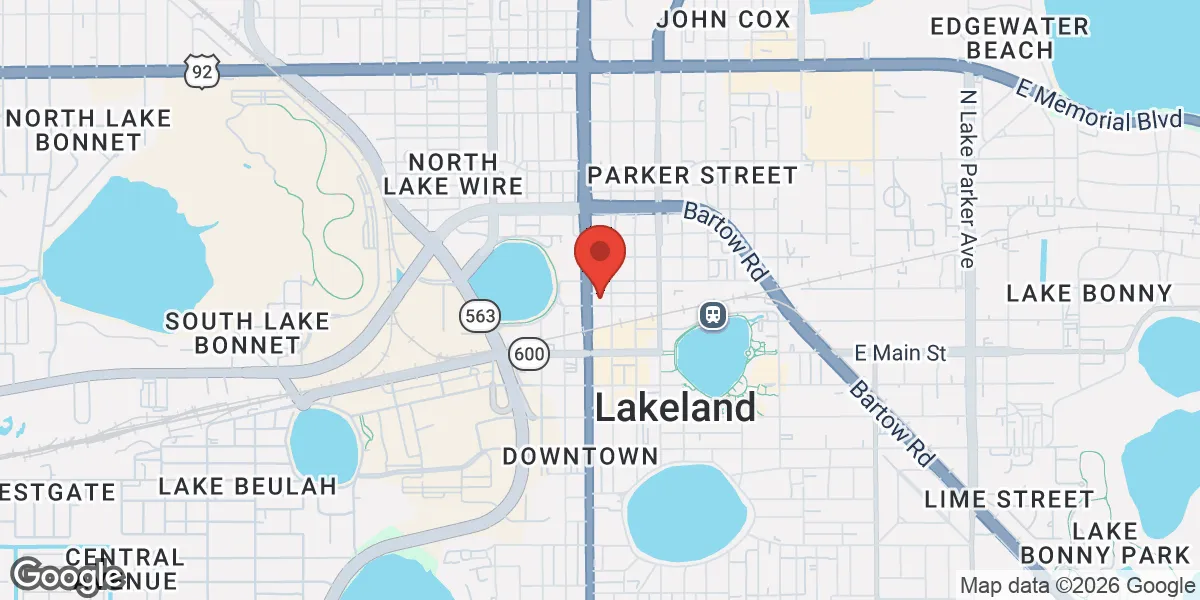 Map showing Gameday Men's Health Lakeland, Florida location