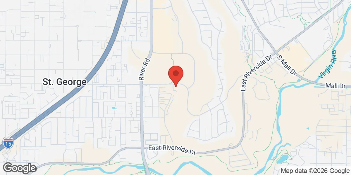 Map showing Gameday Men’s Health St. George ED and TRT Clinic location