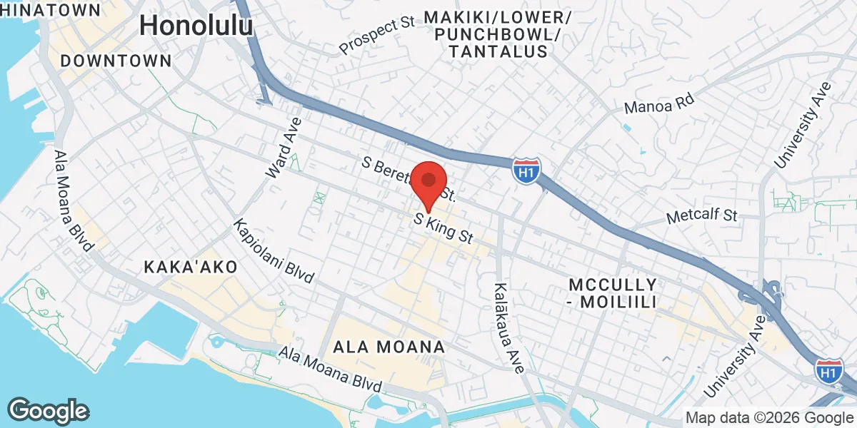 Map showing Hawaii Low Testosterone Clinic location
