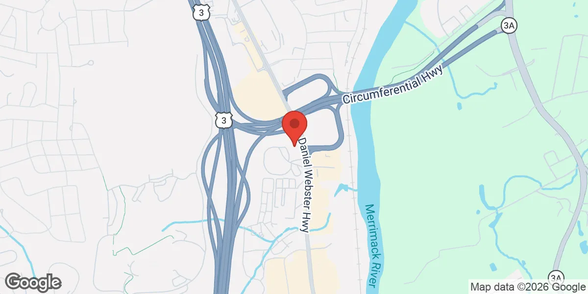 Map showing Gameday Men’s Health Nashua, NH location