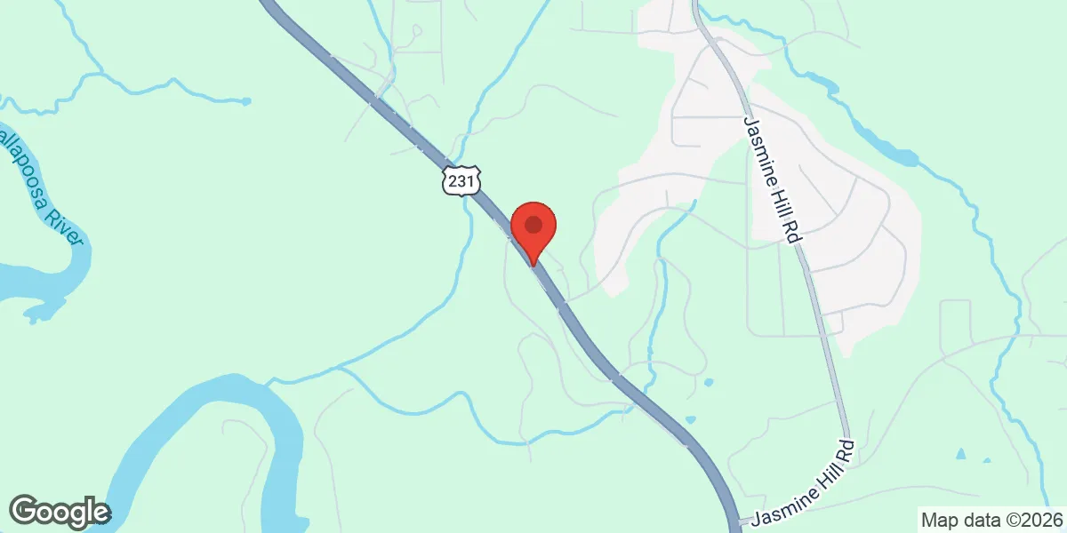 Map showing Wetumpka Men's Health location