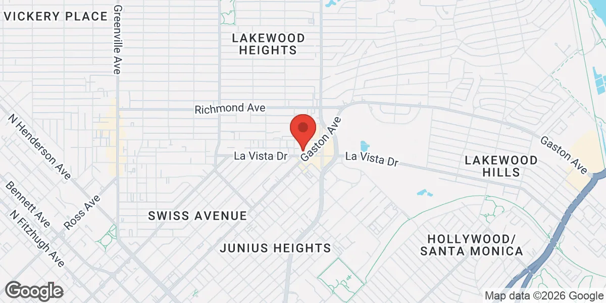 Map showing Gameday Men’s Health Dallas, TX - Lakewood - TRT, ED, Weight Loss, and Peptide Clinic location