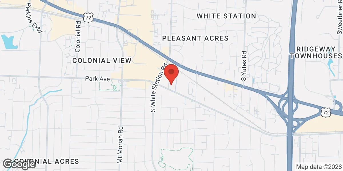 Map showing Gameday Men's Health Memphis TRT and ED Clinic location