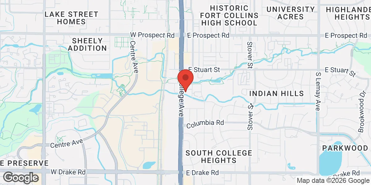 Map showing Renew Vitality Testosterone Clinic of Ft Collins location