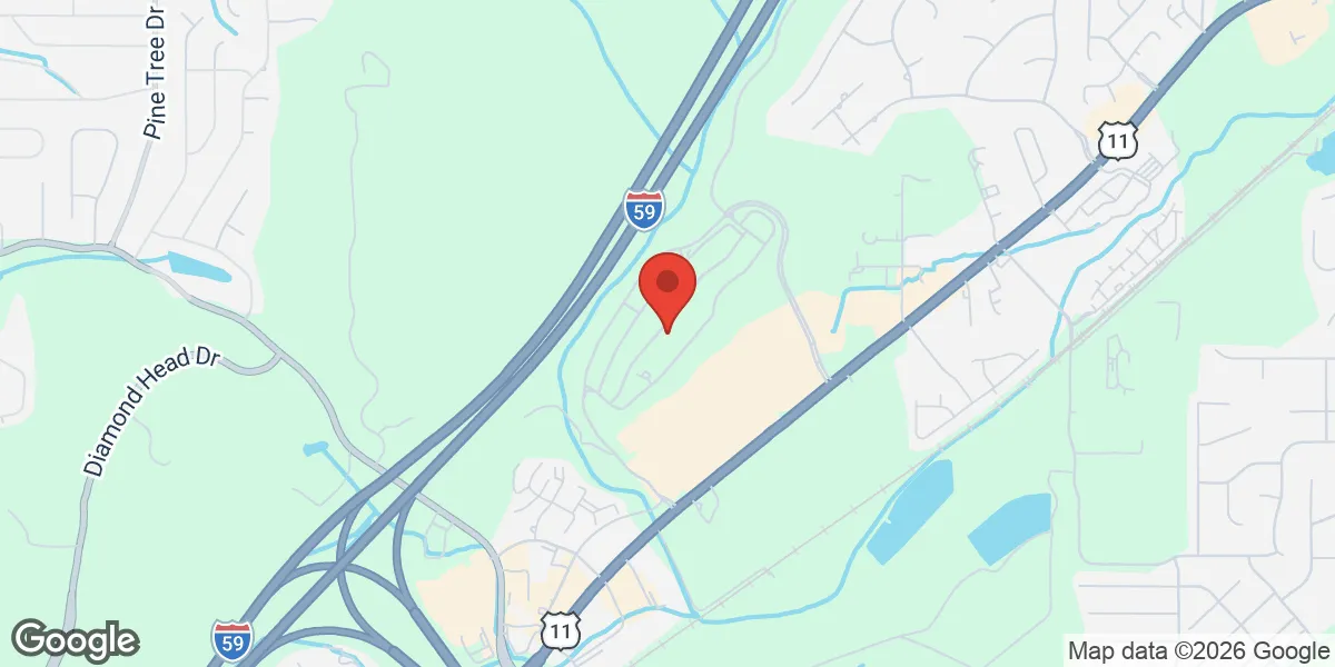 Map showing Gameday Men's Health Trussville, AL location