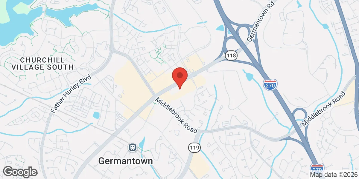 Map showing Gameday Men's Health Germantown location