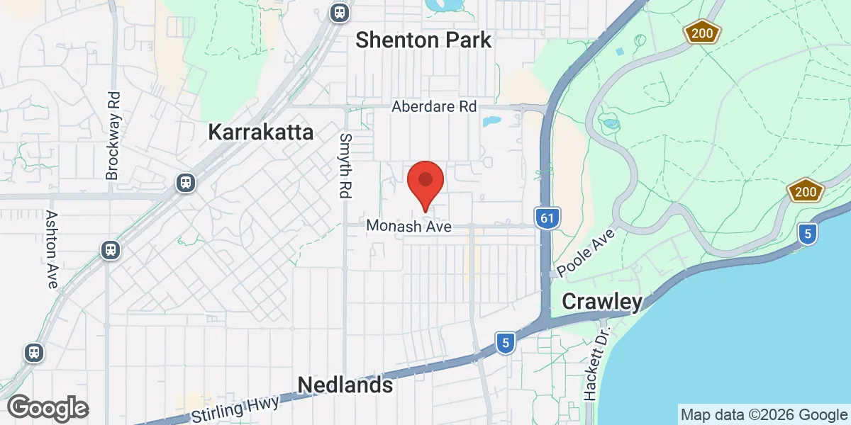 Map showing Perth Men's Health location