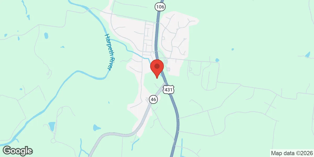 Map showing Ageless Solutions Nashville location