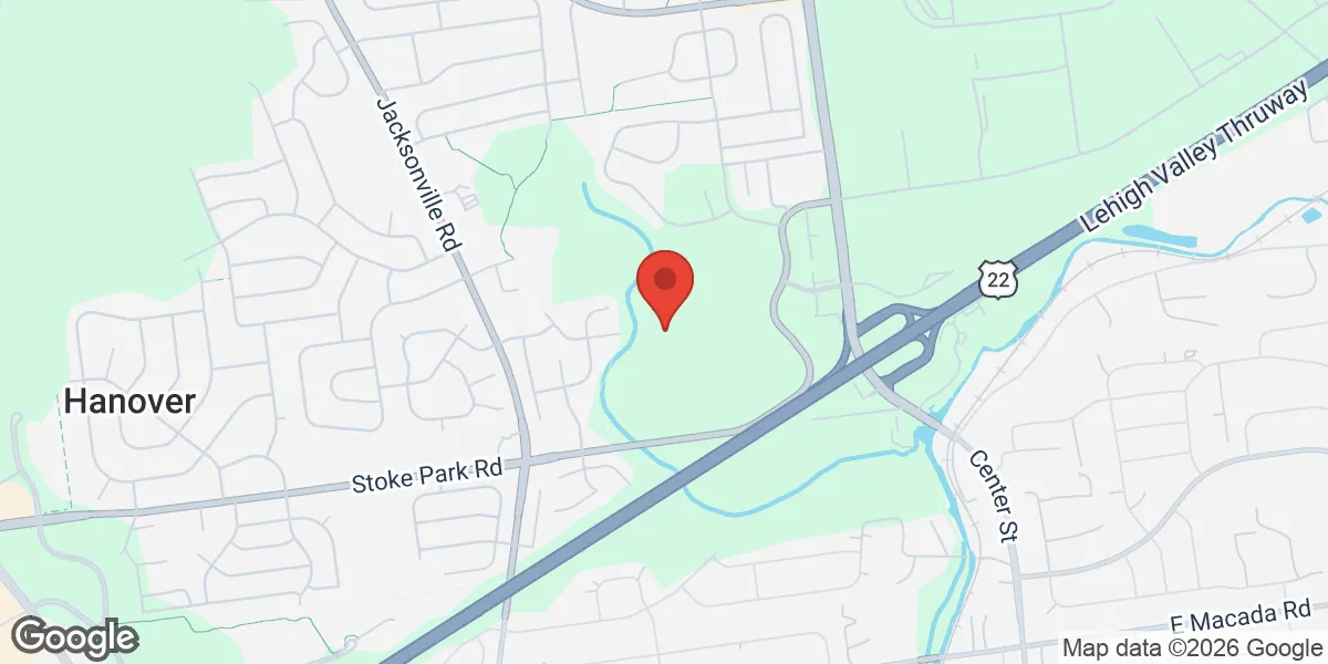 Map showing Gameday Men's Health Bethlehem location