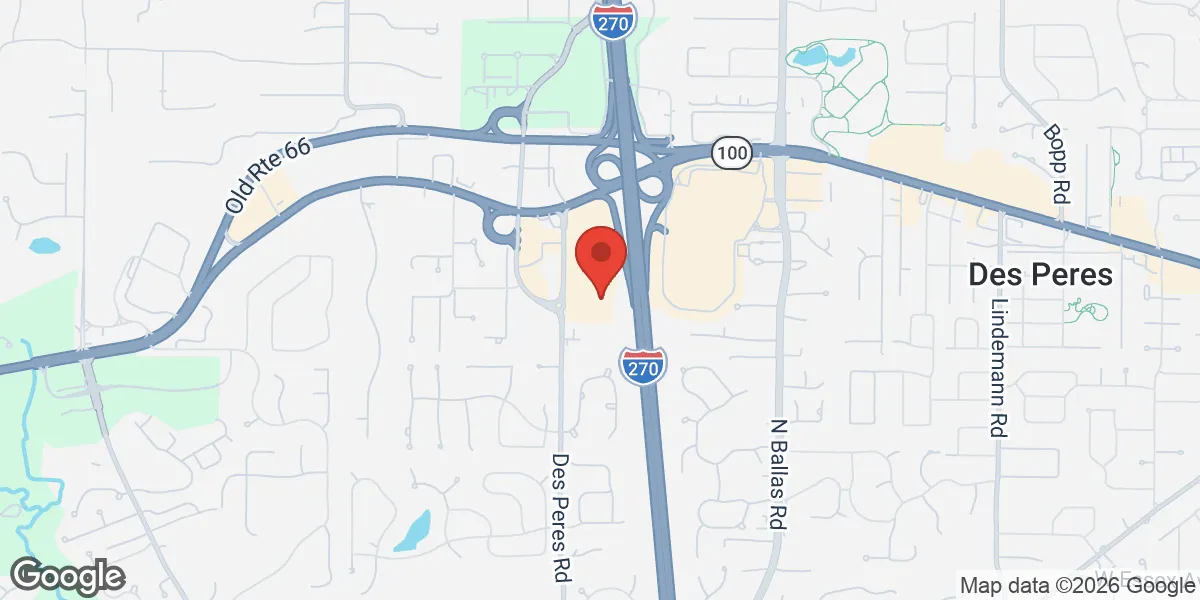 Map showing St. Louis Men's Clinic location