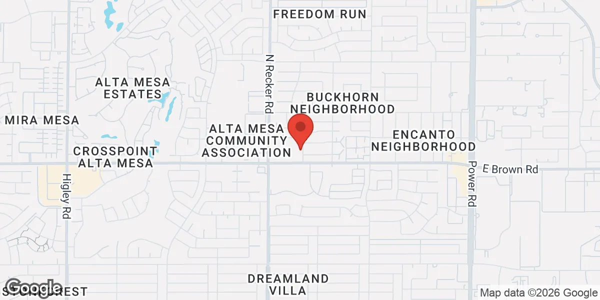 Map showing Gameday Men's Health North Mesa location