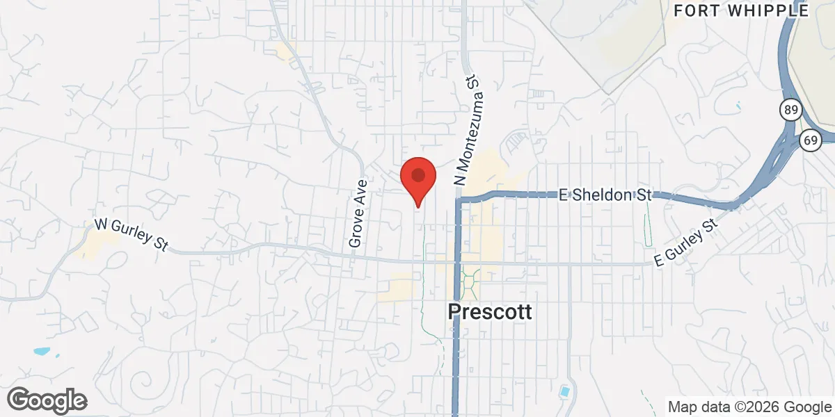 Map showing NOW Mens Health - Prescott location
