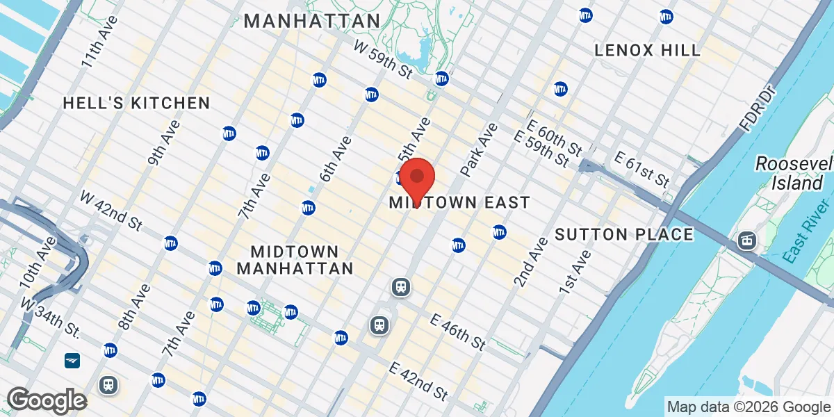 Map showing New York Center for Men’s Health location
