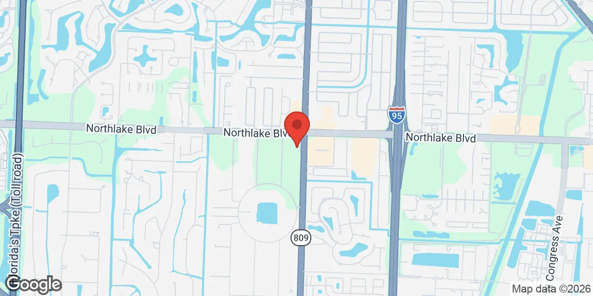 Map showing Gameday Men's Health Palm Beach Gardens, FL location