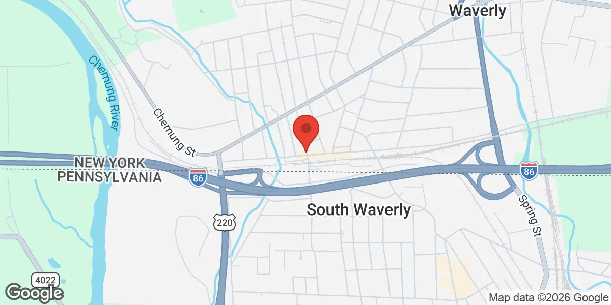 Map showing Finger Lakes Performance location