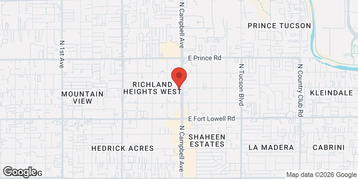 Map showing Men's Vitality Center location