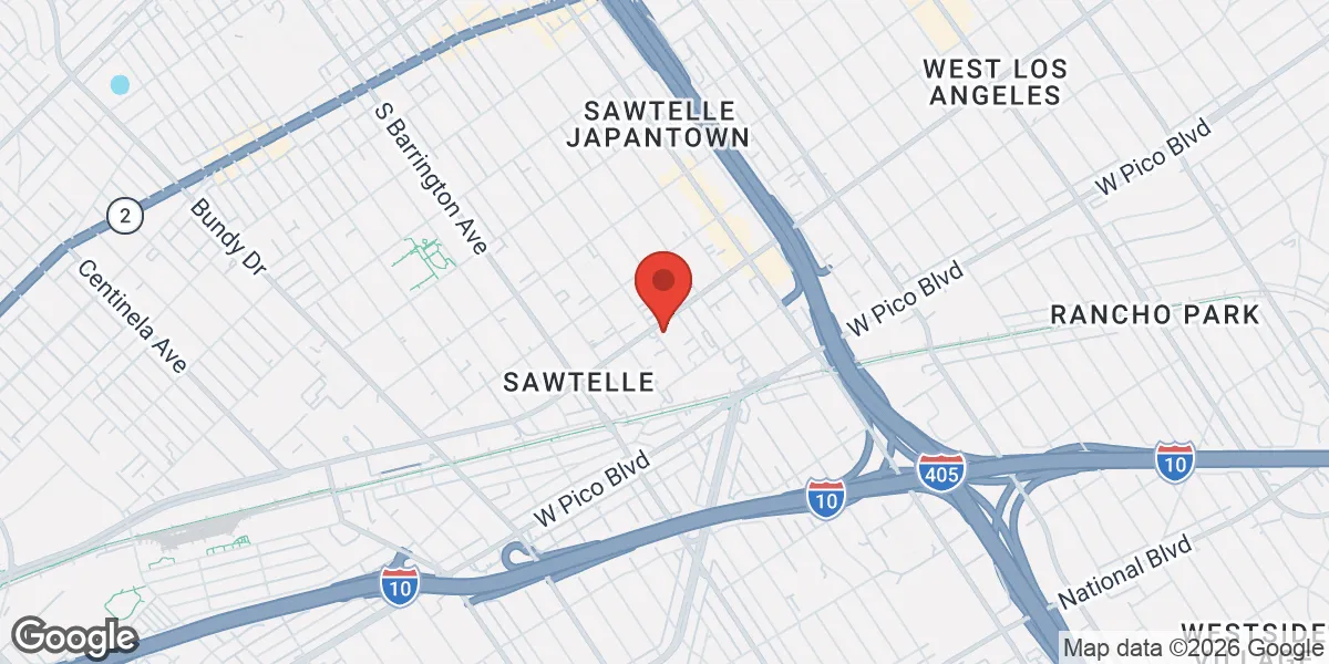 Map showing Gameday Men's Health Santa Monica TRT, ED and Weight Loss Clinic location