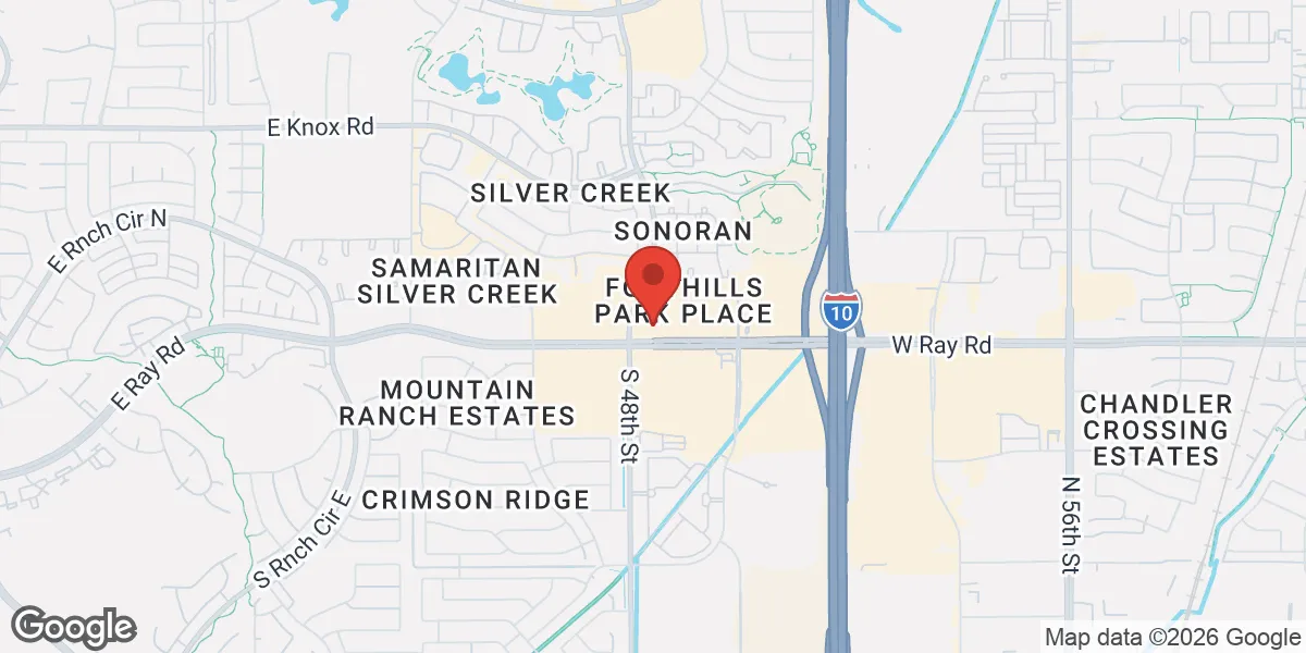 Map showing Ageless Men's Health- Ahwatukee location