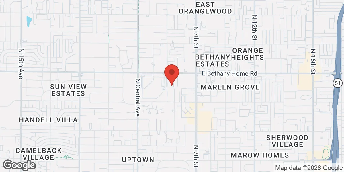 Map showing Renew Vitality Testosterone Clinic of Phoenix location