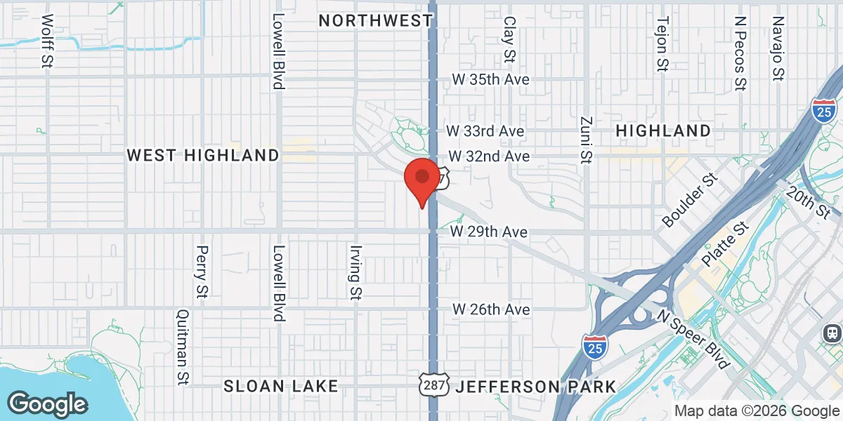 Map showing Renew Vitality Testosterone Clinic Of Denver location