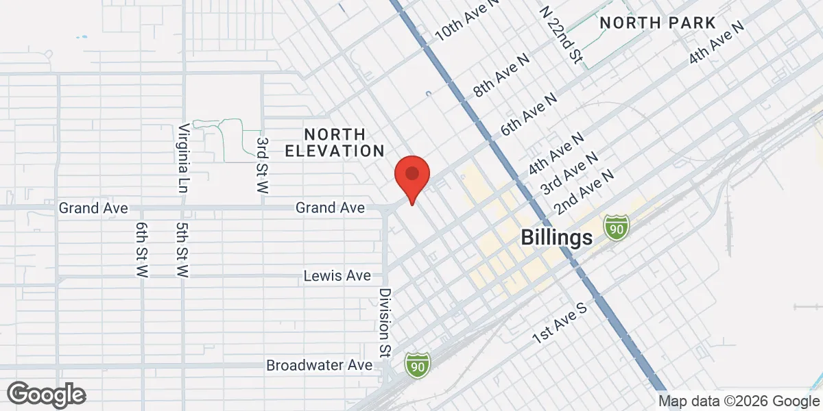 Map showing Renew Vitality Testosterone Clinic of Billings location