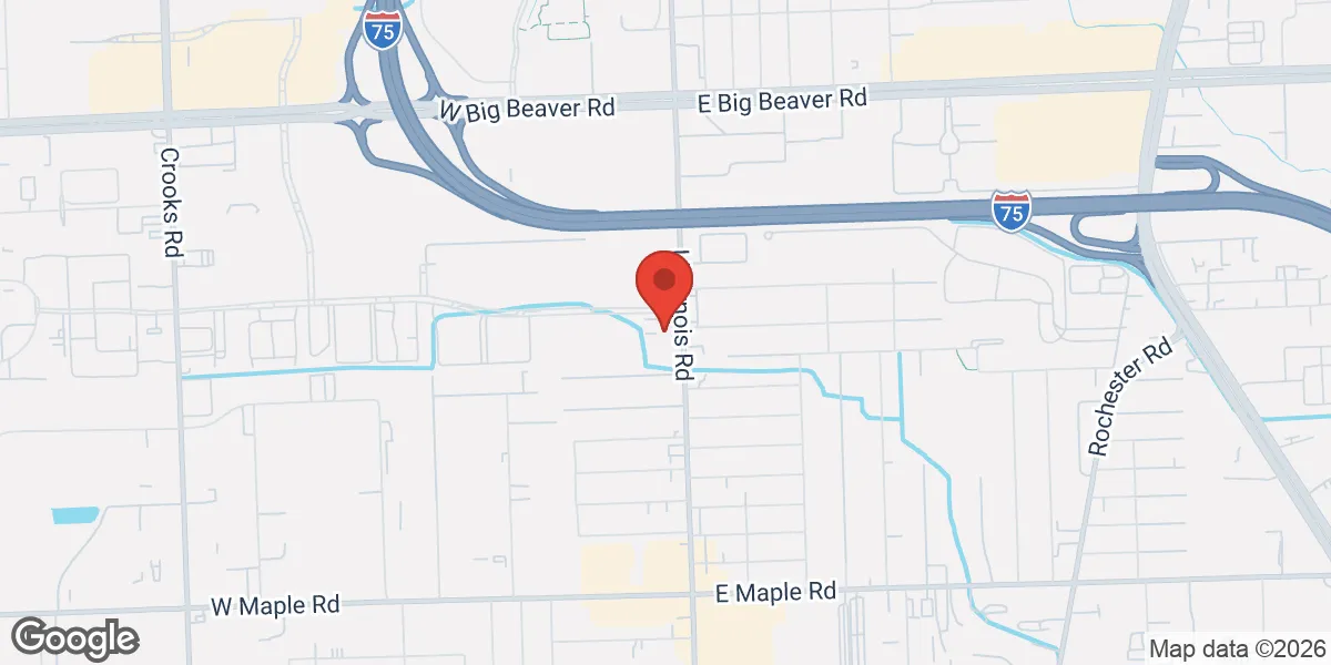 Map showing Gameday Men's Health Troy ED and TRT Clinic location