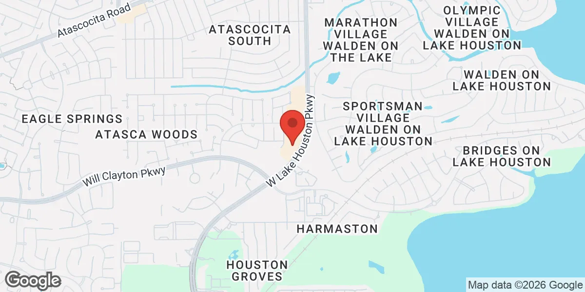 Map showing SynergenX Atascocita | Hormone Health & TRT Clinic location