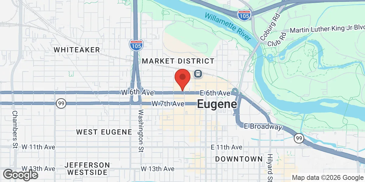 Map showing Renew Vitality Testosterone Clinic Of Eugene location