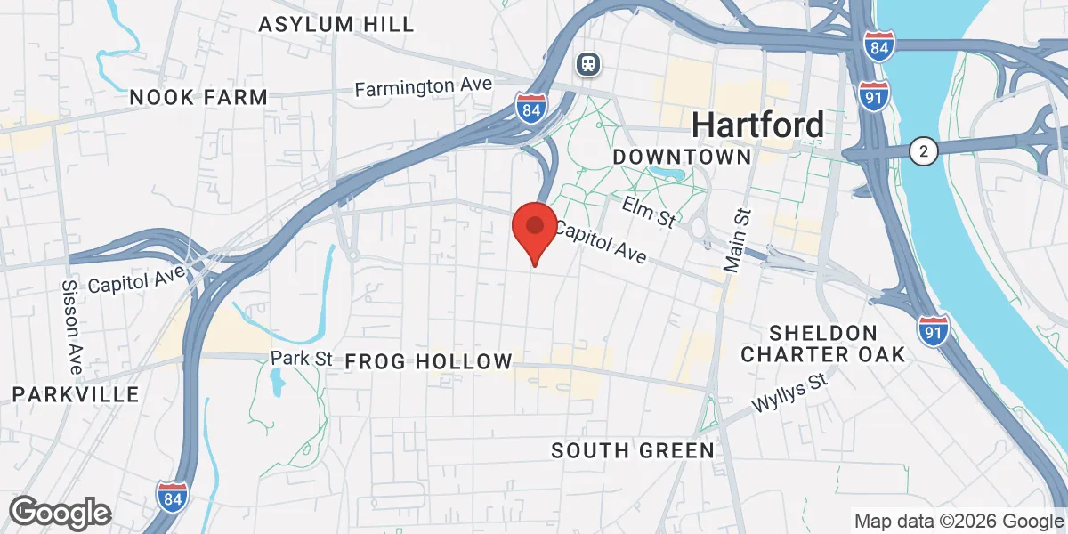 Map showing Renew Vitality Testosterone Clinic of Hartford location