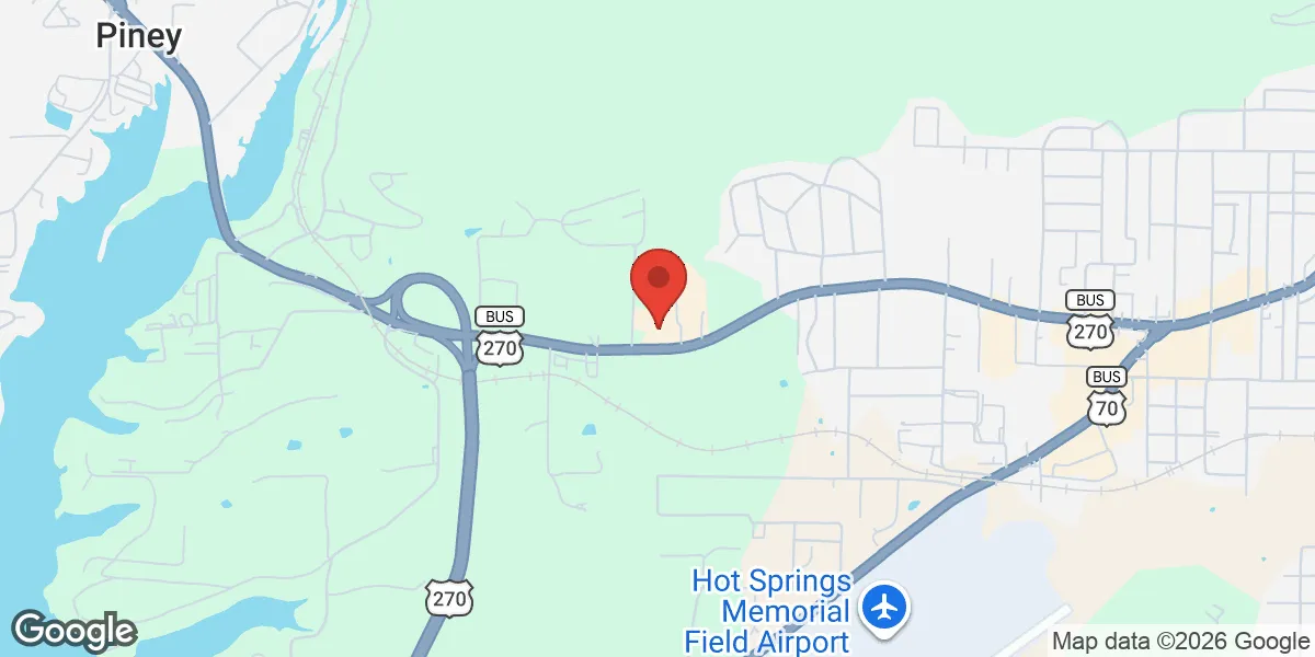 Map showing Gameday Men's Health Hot Springs AR TRT, Weight Loss, Peptides location
