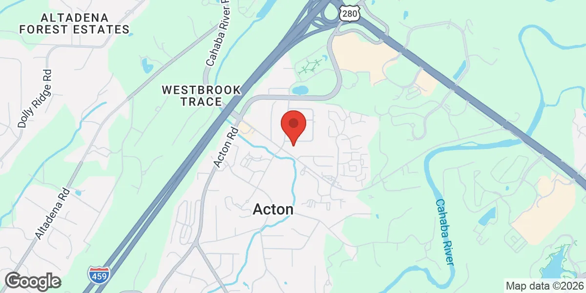 Map showing Gameday Men's Health Vestavia Hills ED and TRT Clinic location