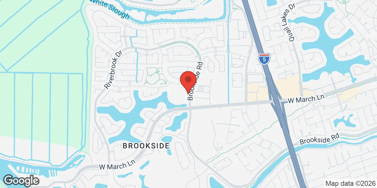 Map showing Gameday Men's Health Stockton - ED and TRT Clinic location