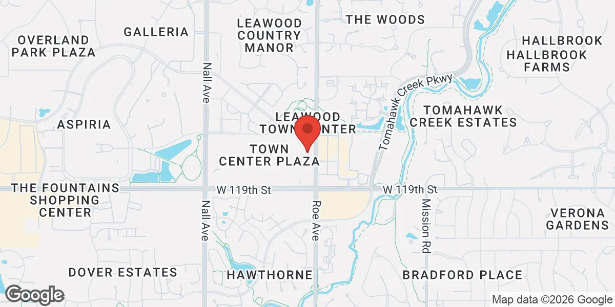 Map showing 4Ever Young Med Spa & Wellness Center - Leawood location
