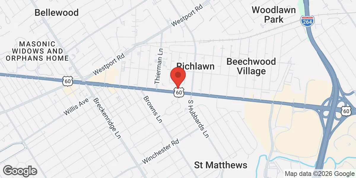 Map showing InShapeMD Louisville location