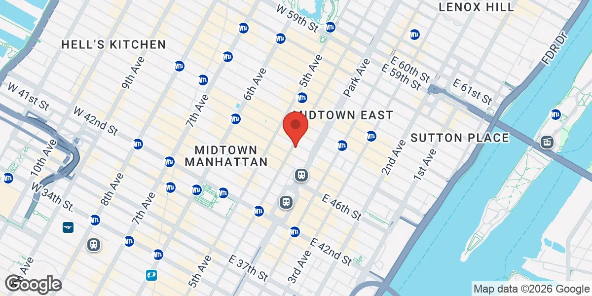 Map showing Madison Health NY - NY Health & Wellness Clinic Specializing in Testosterone Replacement Therapy location