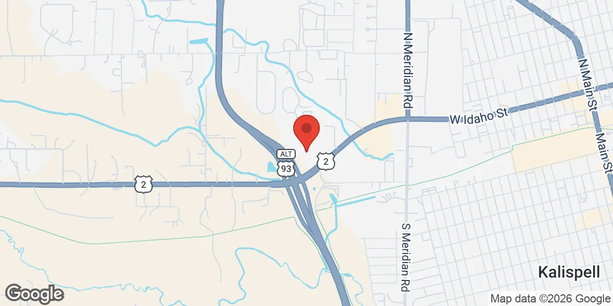 Map showing Gameday Men's Health Kalispell location