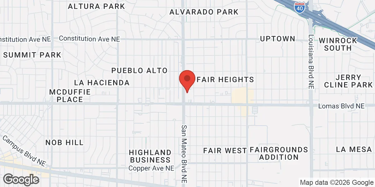 Map showing Althera Alternative Care | Direct Primary Care Albuquerque location