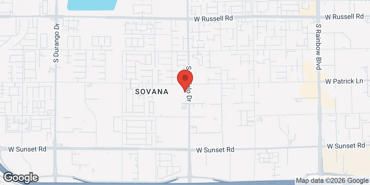 Map showing Gameday Men's Health Southwest Las Vegas location