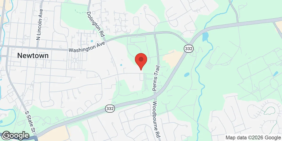 Map showing Gameday Men's Health Newtown location