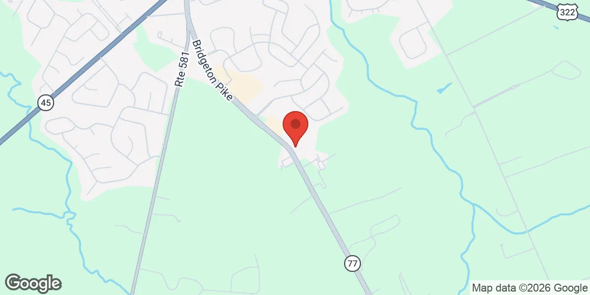 Map showing Mullica Hill Medical & Wellness location