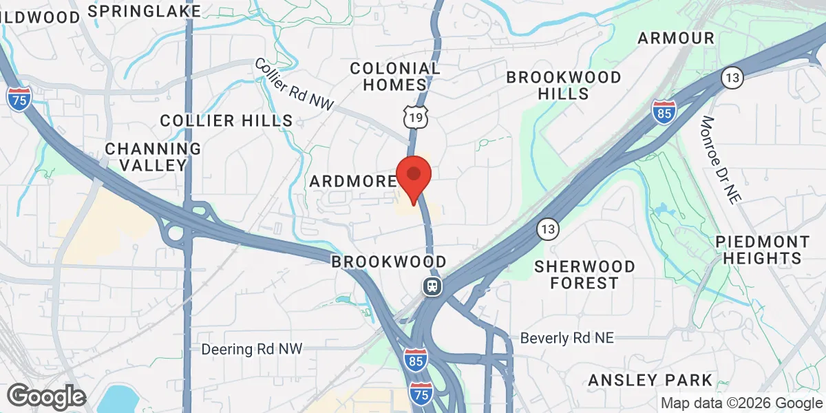 Map showing Atlanta Men's Clinic location